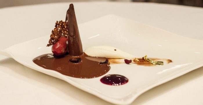 Gabriel Kreuther Dessert - "Fantasy" of chocolate Kirsch Amarena