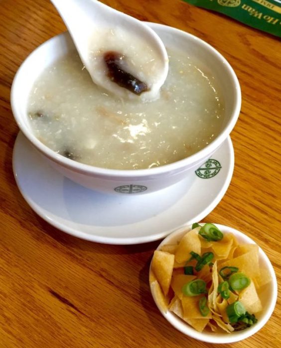 Tim Ho Wan Congee with Pork and preserved egg