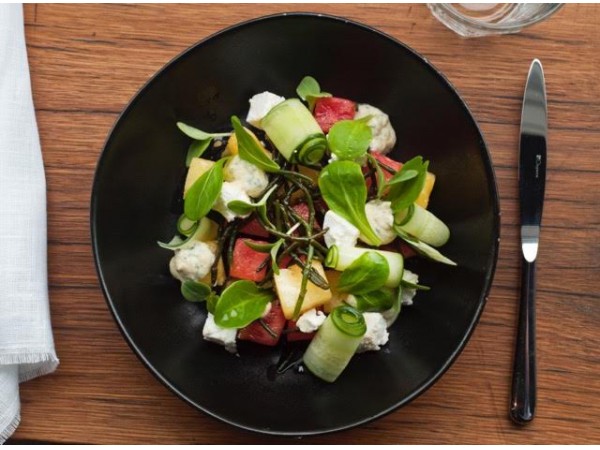 Arbor Montauk Cucumber & Watermelon Salad, feta, seabean, raita dressing - $13 - www.arbormontauk.com