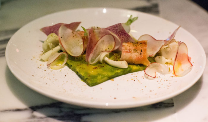 King Crab, avocado, radish, cardamom & citron vinegar $18