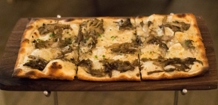 1. Hen of the Woods Mushrooms Tarte Flambée - $21