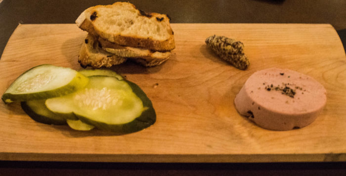 Gabriel Kreuther Liverwurst, pickled kirbies, whole grain mustard - $19