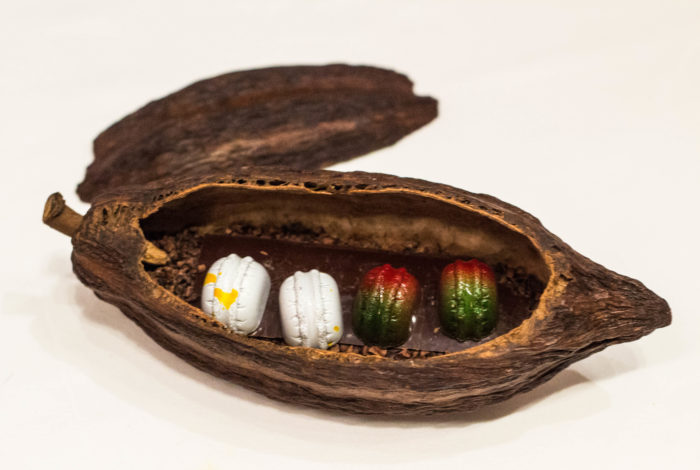 Gabriel Kreuther Mignardises served in Cacao Pod