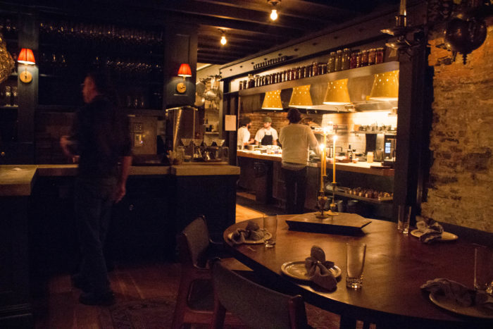 Fish & Game Main Dining Room overlooking the open kitchen