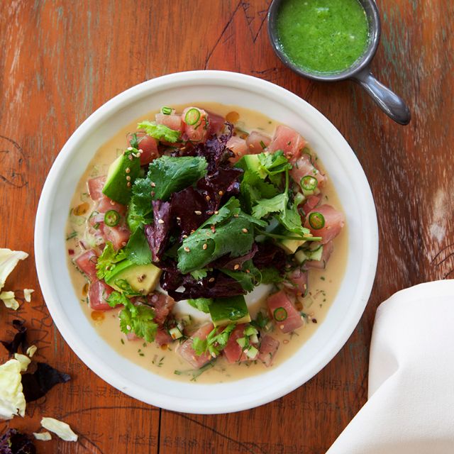 de mar a mar ceviche de atun y leche de coco