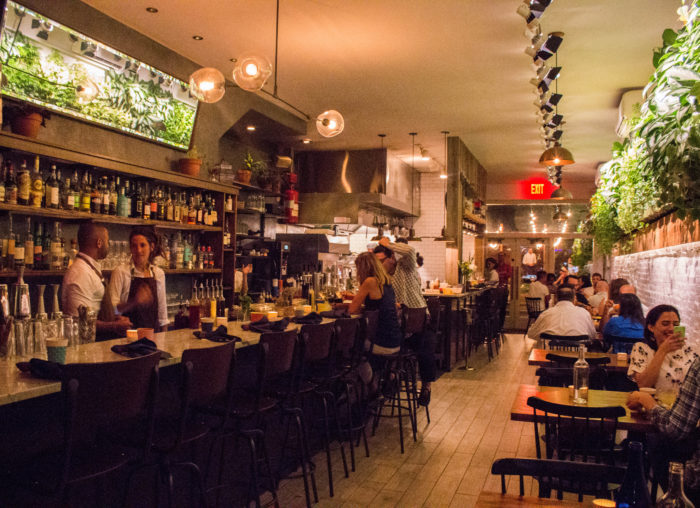 Olmsted Entrance bar and indoor dining room 