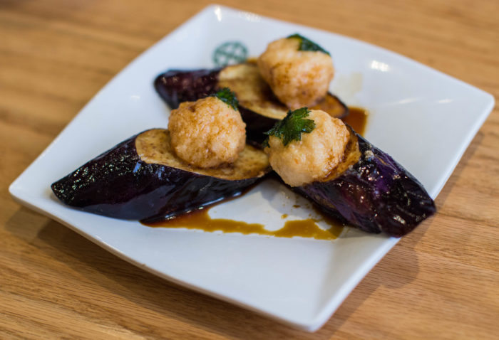 Tim Ho Wan Deep Fried Eggplant filled with Shrimp $4.75