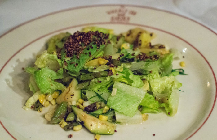 Waverly Inn Grilled Vegetable Salad, avocado, crispy quinoa lemon vinaigrette 