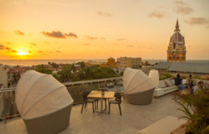 movich hotel cartagena sunset rooftop