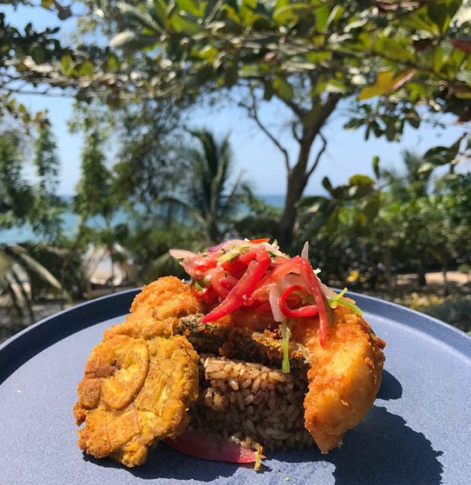 Fish of the day and coconut rice