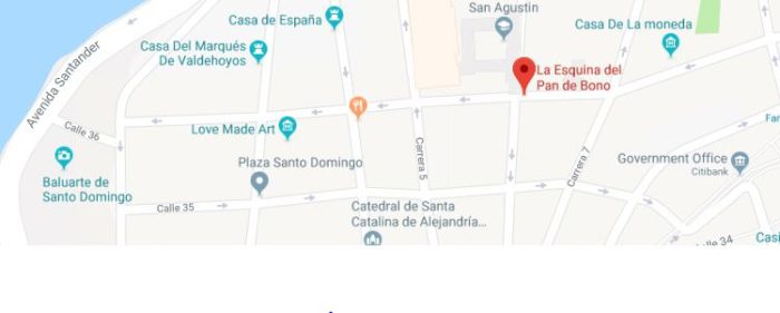 la esquina del pan de bono map