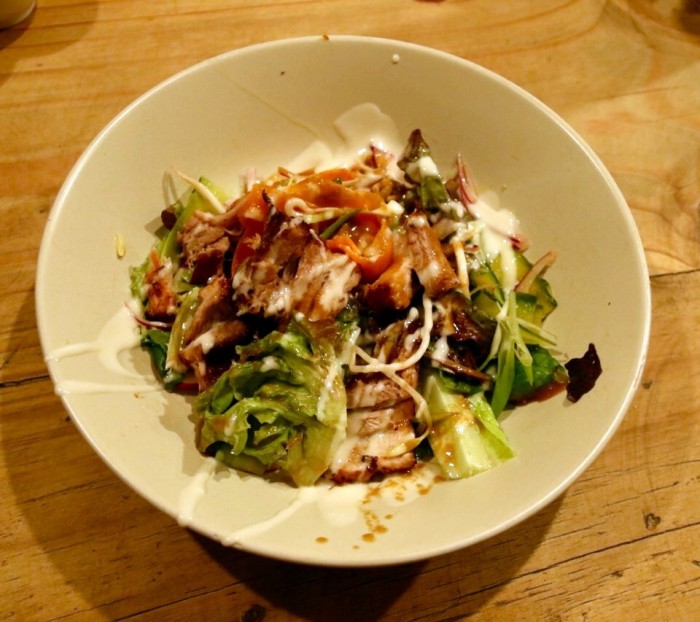 Cider braised pork salad