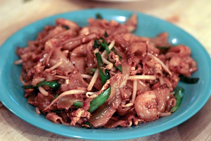 Char Kway Teow - Wok fried rice noodles with clams and shrimp