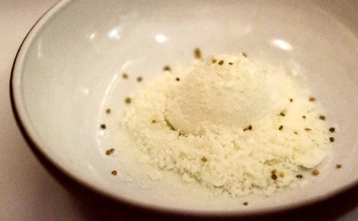 Eleven-Madison-Park Milk and Honey with Dehydrated Milk Foam & Bee Pollen