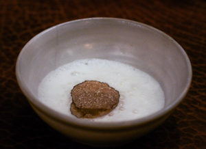 Betony Truffle emulsion amuse-bouche