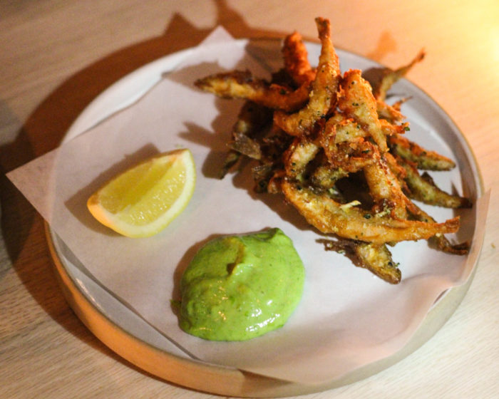 Little Crispy Fish with parsley aioli