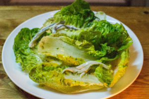 Oh and they have salads but seriously who are we kidding. This is the Gem Caesar - papadum, boquerones, dragoncello - $14 