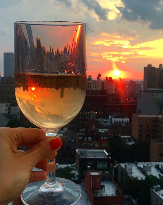 The Roof at public hotel sunset rosé