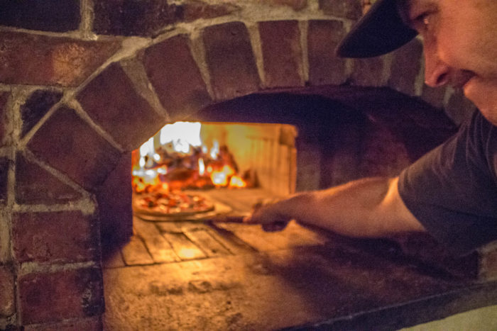 Table on Ten wood-fired oven piza