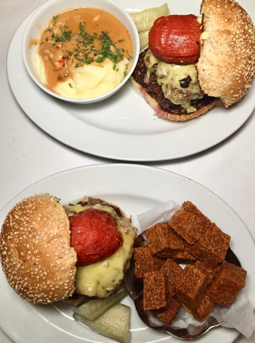 Loyale with Cheese – Piedmontese Burger, comte, 22-step tomato, duck fat tots ($26) The loyal burger