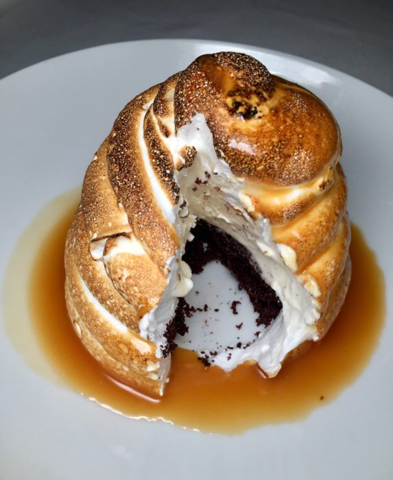 S’mores Baked Alaska, graham cracker, meringue ($12) The loyal baked alaska