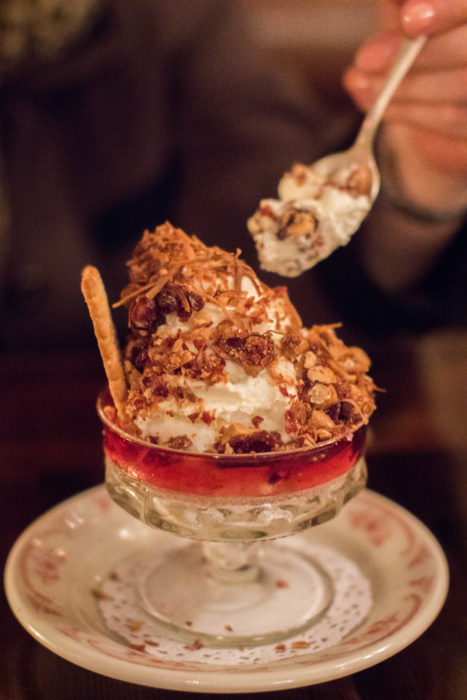 Signature dessert - Uncle Boons' Coconut Ice Cream Sundae